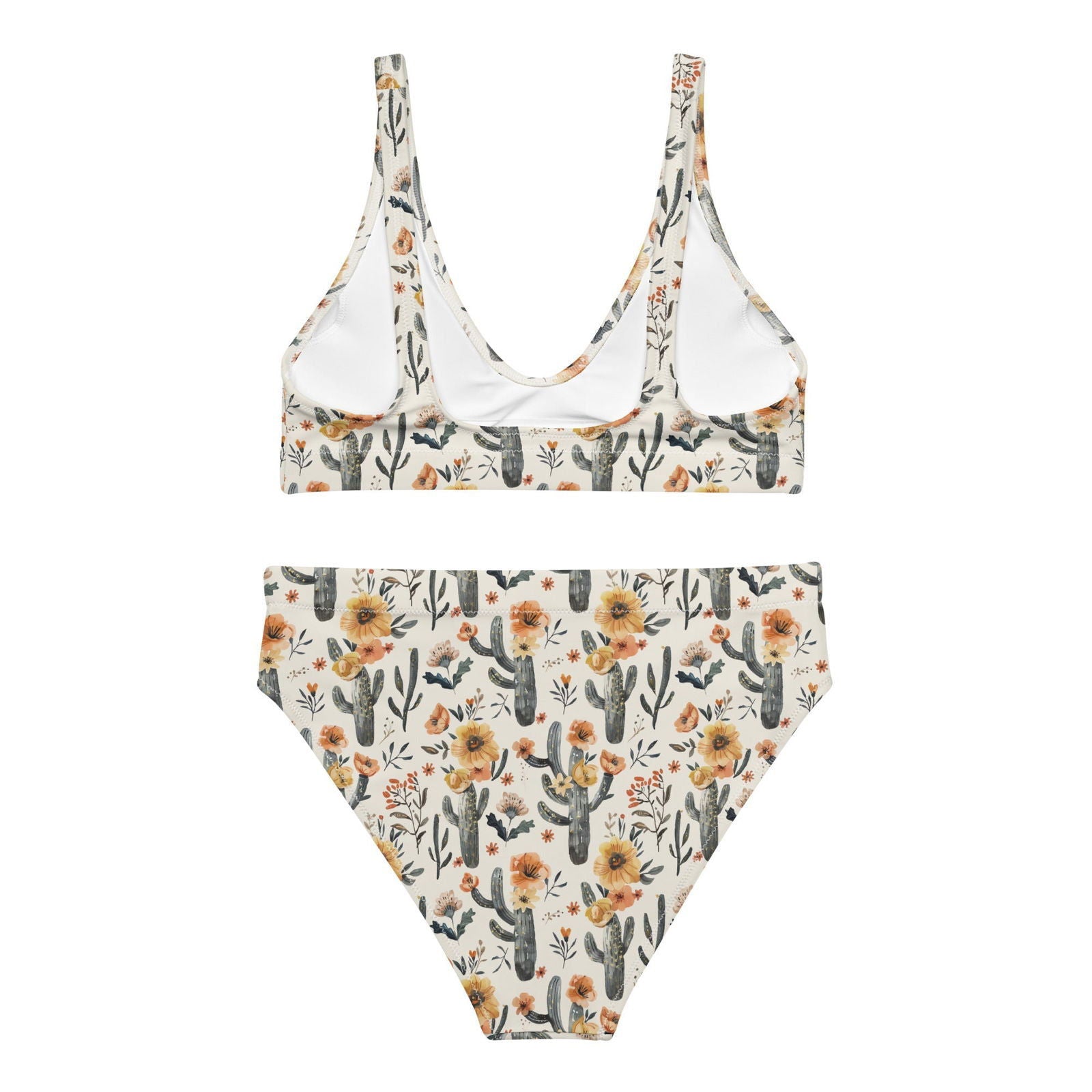 Cactus Sunflower Eco High-Waisted Bikini Set - Salinity Swimwear