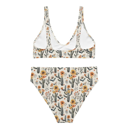 Cactus Sunflower Eco High-Waisted Bikini Set - Salinity Swimwear