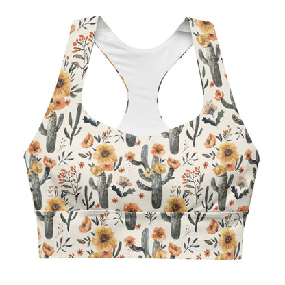 Cactus Sunflower Eco Sports Bra Top - Salinity Swimwear