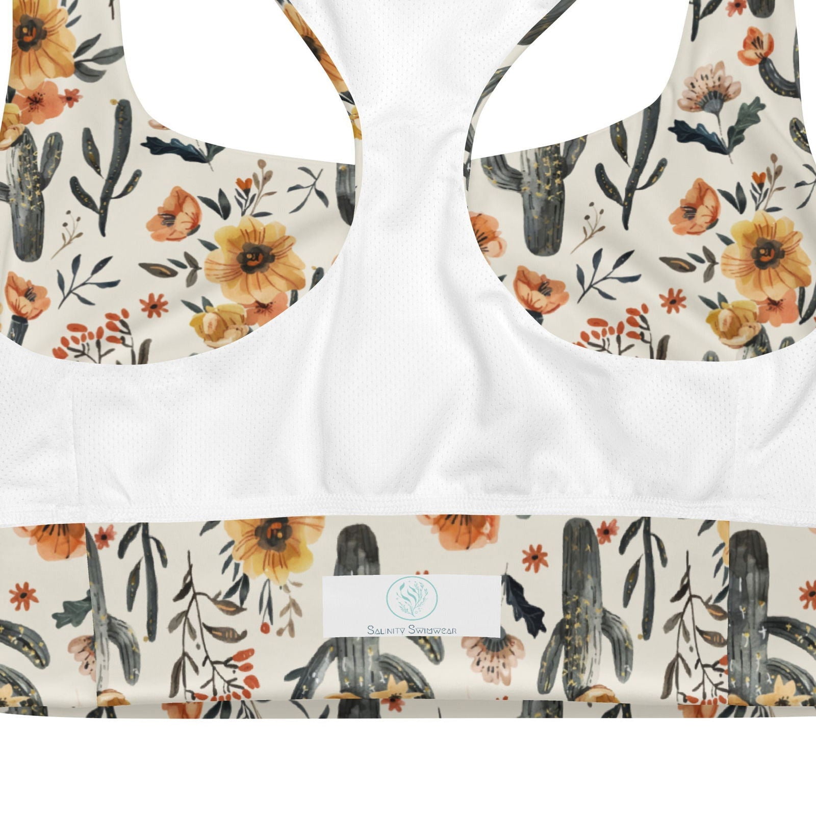 Cactus Sunflower Eco Sports Bra Top - Salinity Swimwear