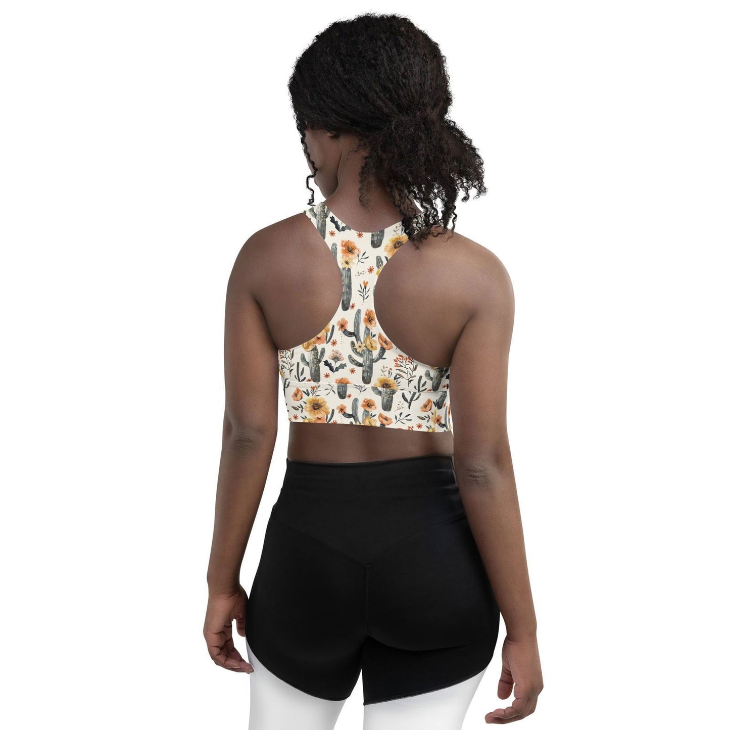 Cactus Sunflower Eco Sports Bra Top - Salinity Swimwear