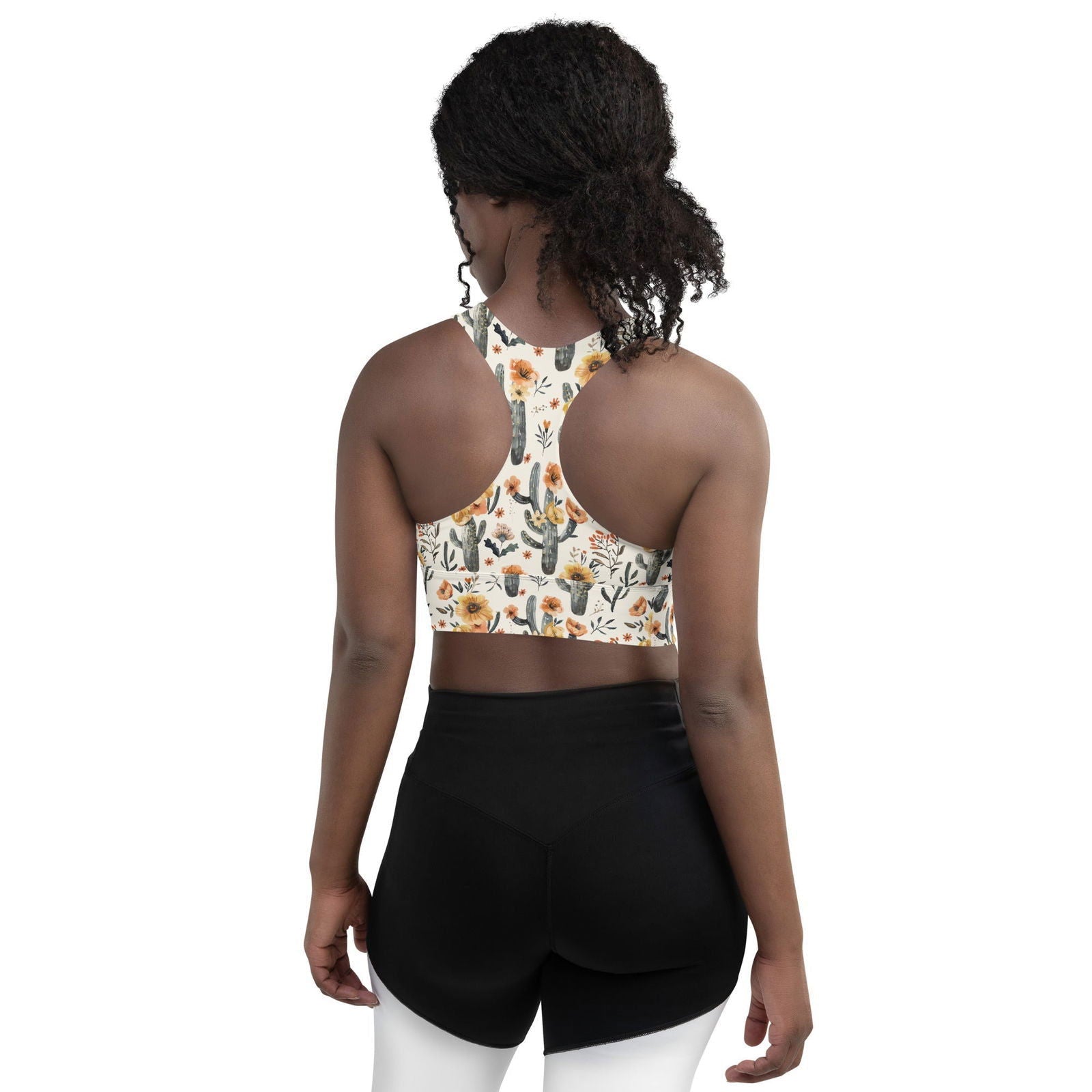 Cactus Sunflower Eco Sports Bra Top - Salinity Swimwear