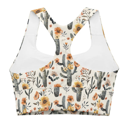 Cactus Sunflower Eco Sports Bra Top - Salinity Swimwear