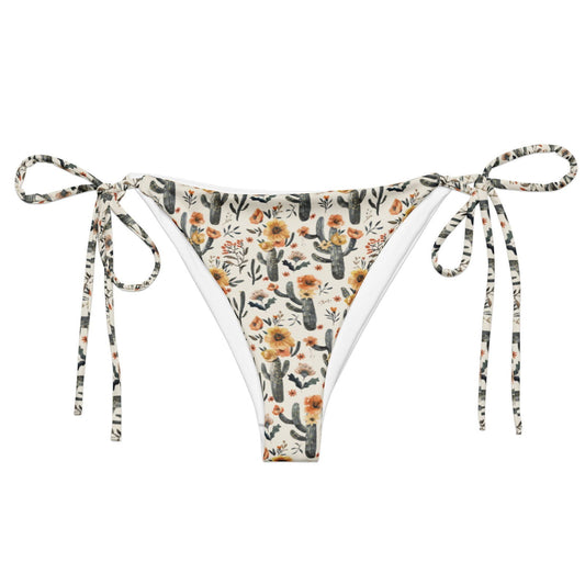 Cactus Sunflower Eco String Bikini Bottom - Salinity Swimwear