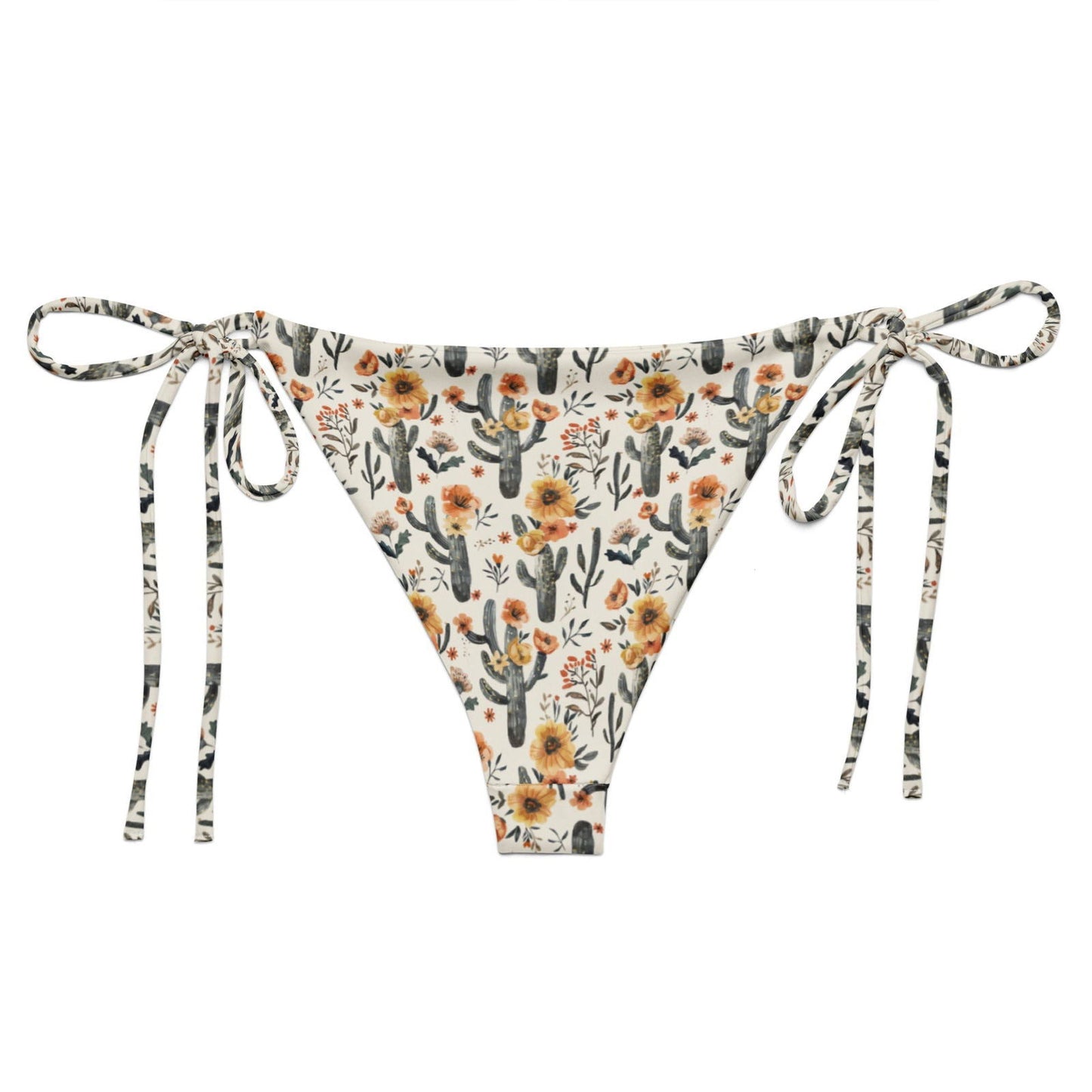 Cactus Sunflower Eco String Bikini Bottom - Salinity Swimwear