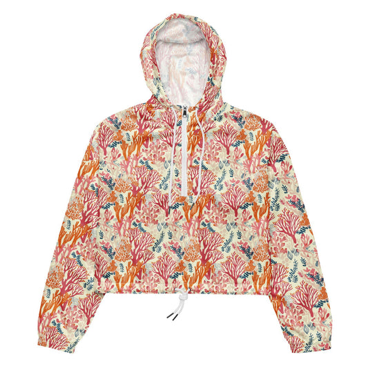 Coral Garden Women’s Cropped Windbreaker - Salinity Swimwear - Windbreaker   - #tag1#