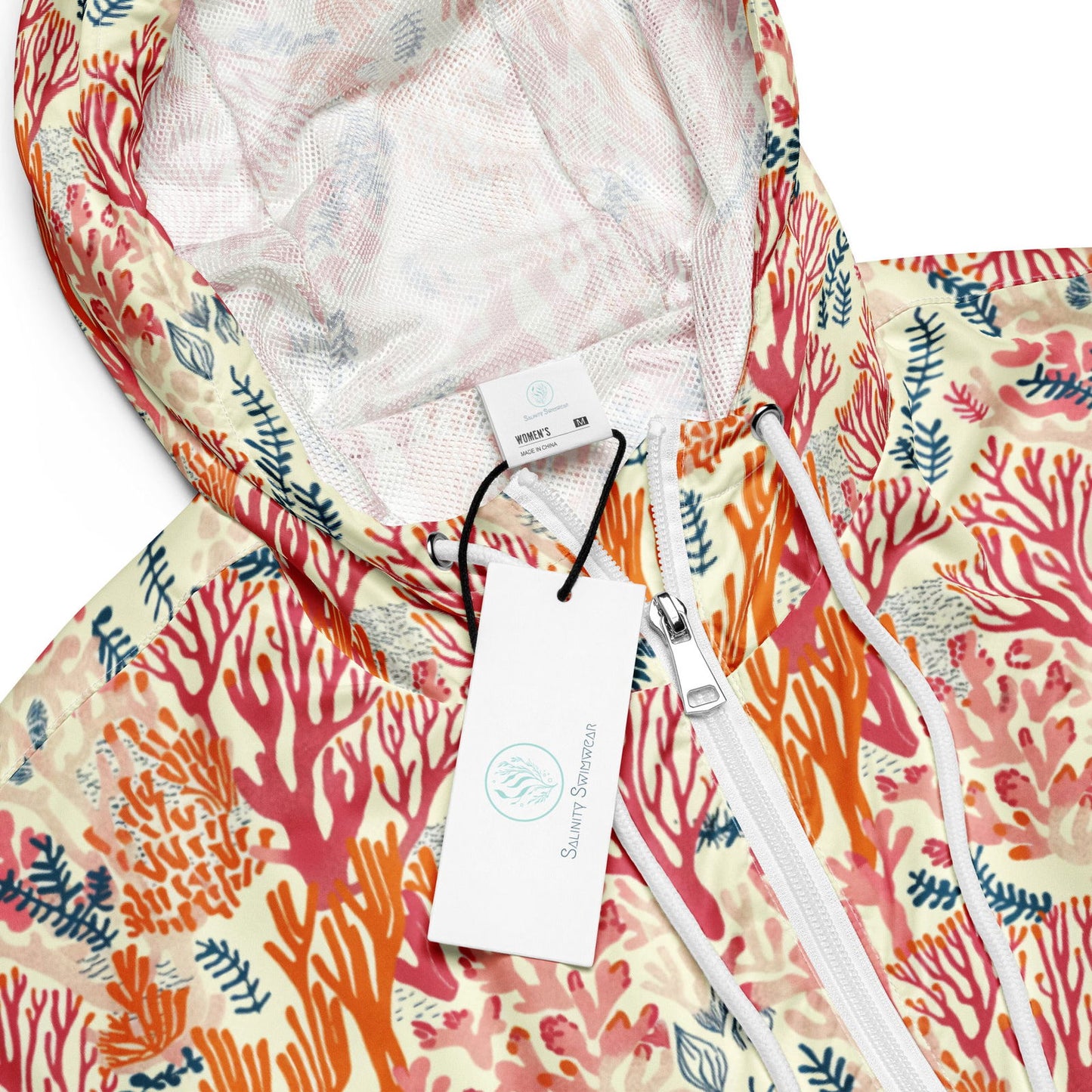 Coral Garden Women’s Cropped Windbreaker - Salinity Swimwear -    - #tag1#