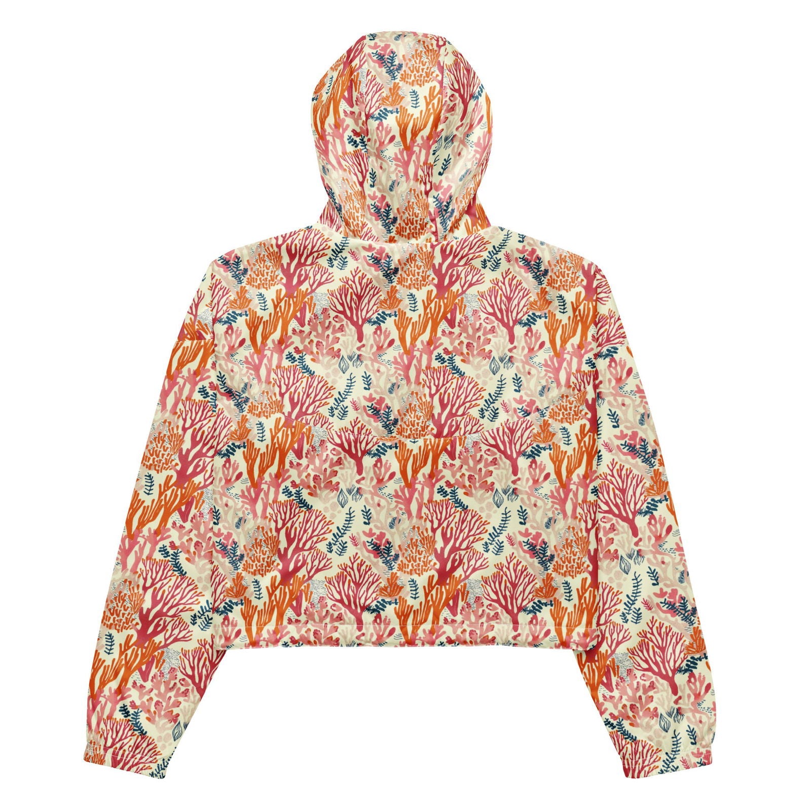Coral Garden Women’s Cropped Windbreaker - Salinity Swimwear -    - #tag1#
