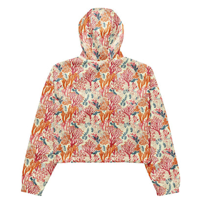 Coral Garden Women’s Cropped Windbreaker - Salinity Swimwear -    - #tag1#