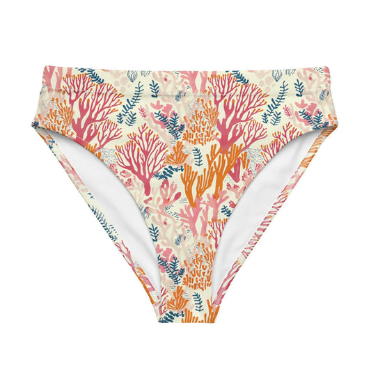 Coral Reef Eco High-Waisted Bikini Bottom - Salinity Swimwear