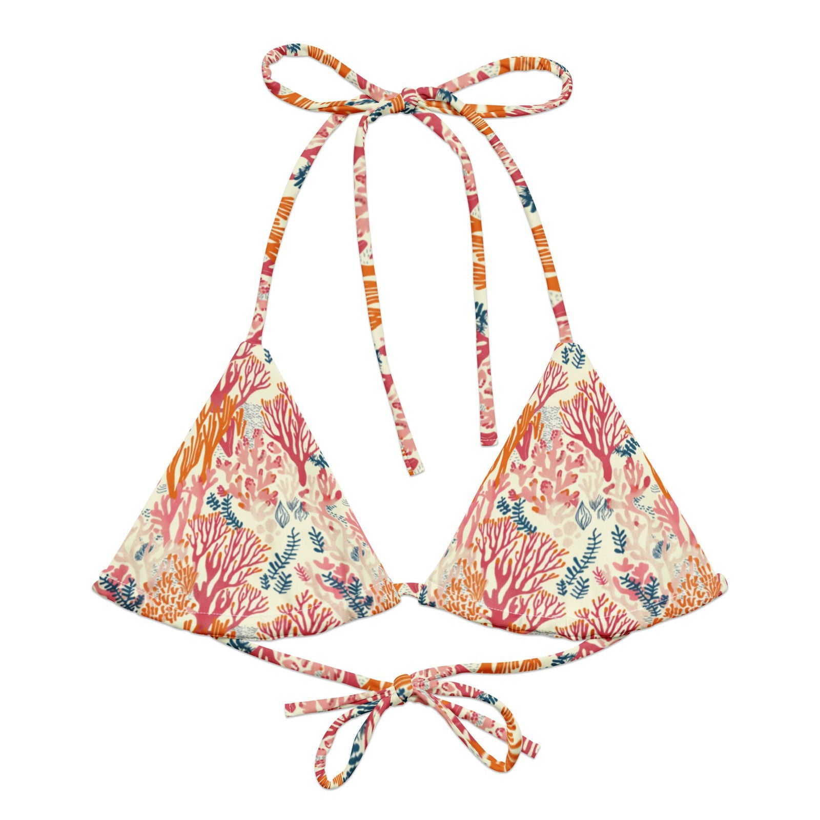 Coral Reef Eco String Bikini Top - Salinity Swimwear