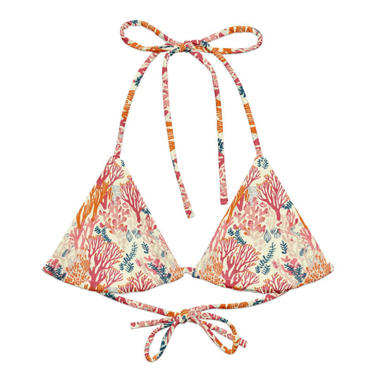 Coral Reef Eco String Bikini Top - Salinity Swimwear