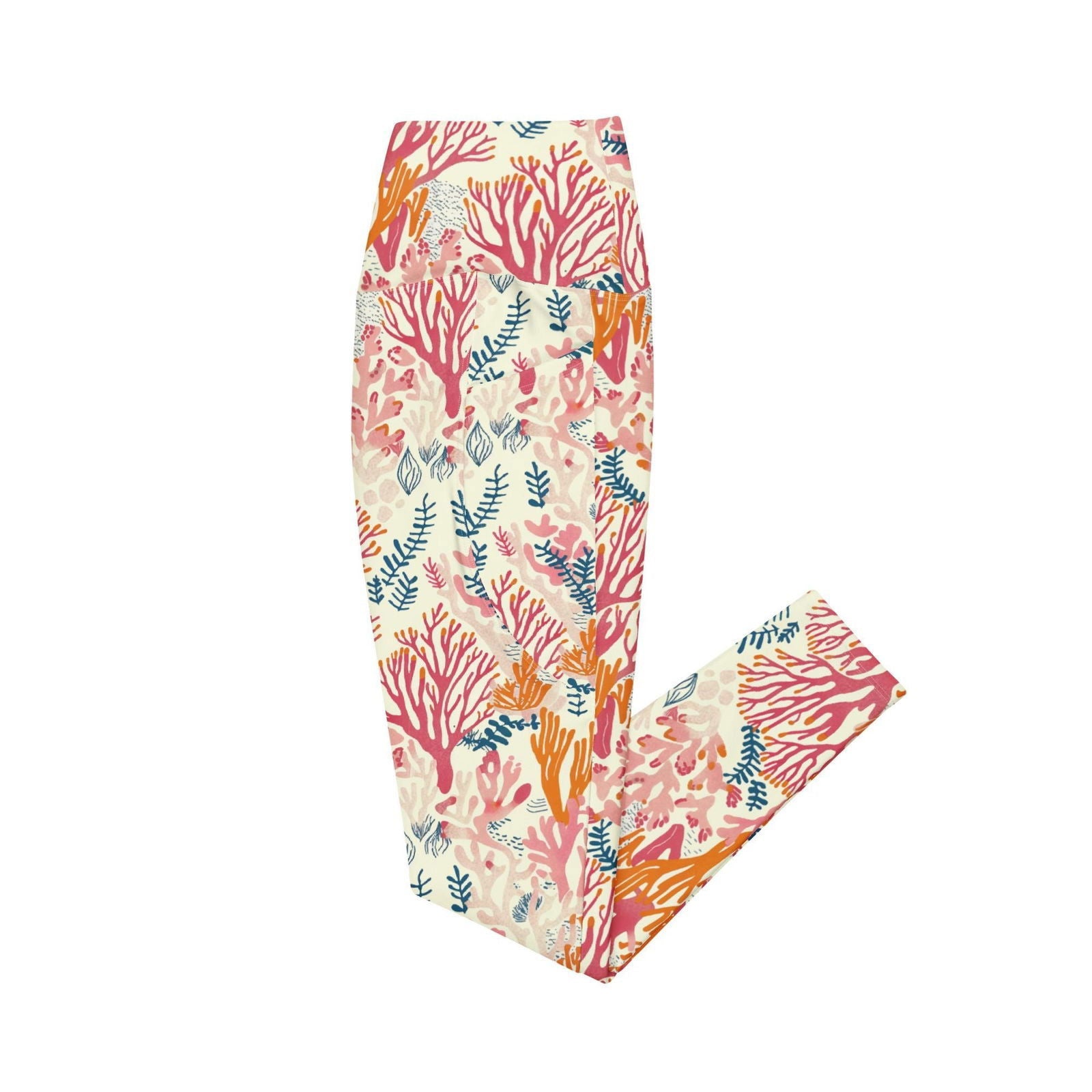 Coral Reef Eco Swim Leggings With Pockets - Salinity Swimwear