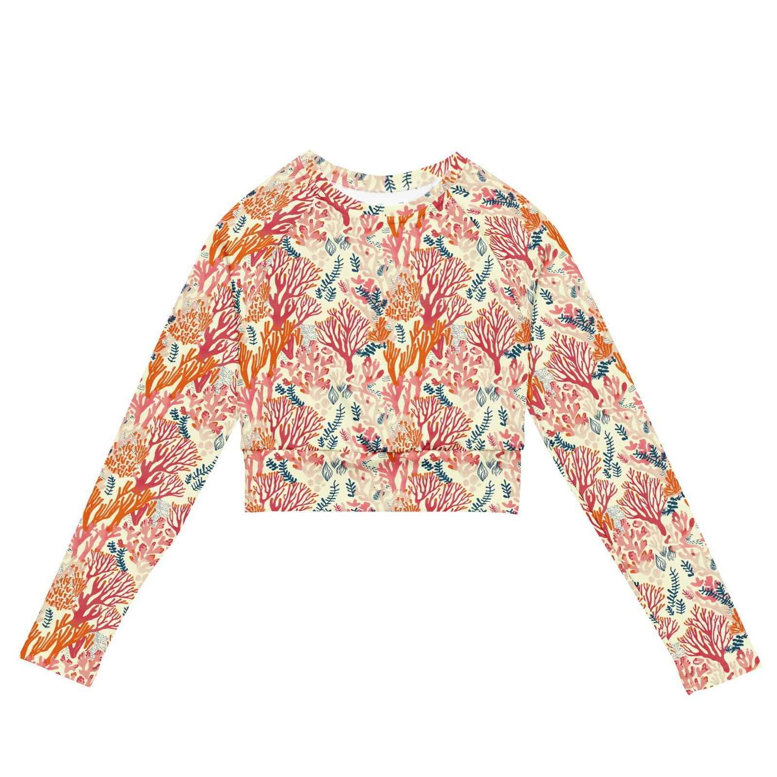Coral Reef Long Sleeve Eco Cropped Rash Guard