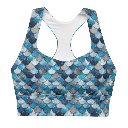 Deep Sea Sapphire Siren Eco Sports Bra Top - Salinity Swimwear