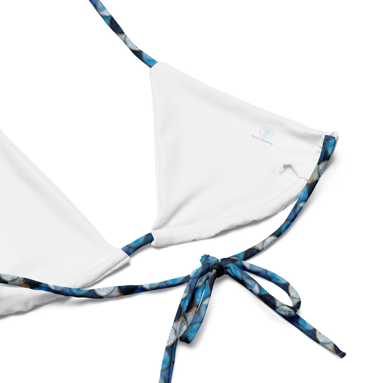 Deep Sea Sapphire Siren Eco String Bikini Top - Salinity Swimwear