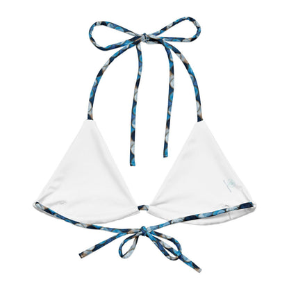 Deep Sea Sapphire Siren Eco String Bikini Top - Salinity Swimwear