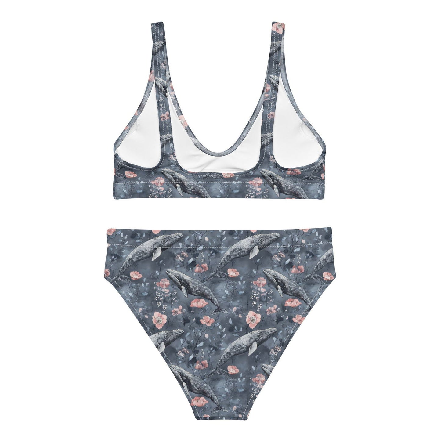 Dusky Gray Whale Eco High-Waisted Bikini Set - Salinity Swimwear