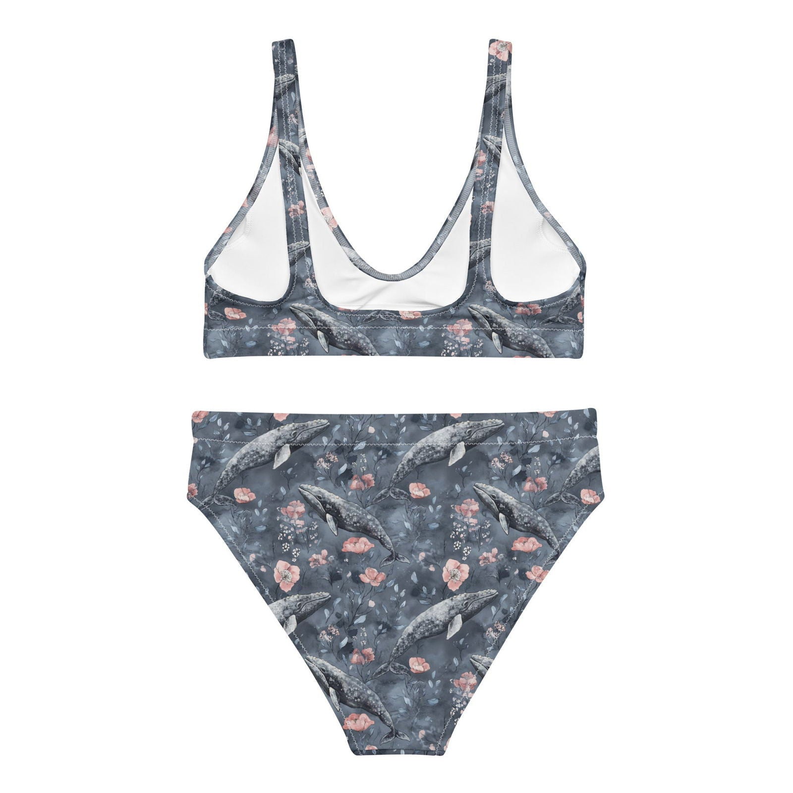 Dusky Gray Whale Eco High-Waisted Bikini Set - Salinity Swimwear