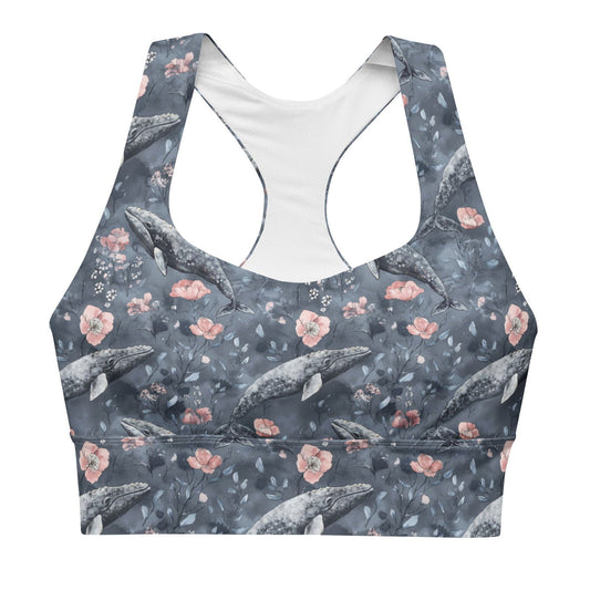 Dusky Gray Whale Eco Sports Bra Top - Salinity Swimwear