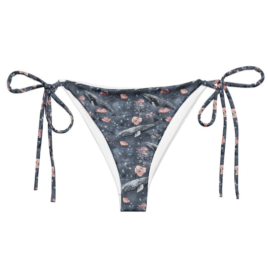 Dusky Gray Whale Eco String Bikini Bottom - Salinity Swimwear