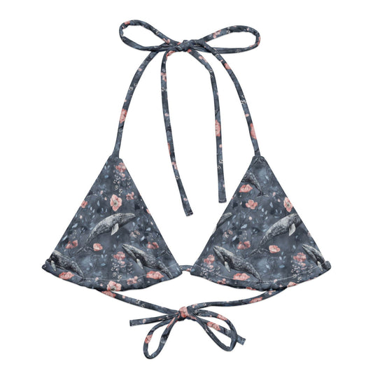 Dusky Gray Whale Eco String Bikini Top - Salinity Swimwear