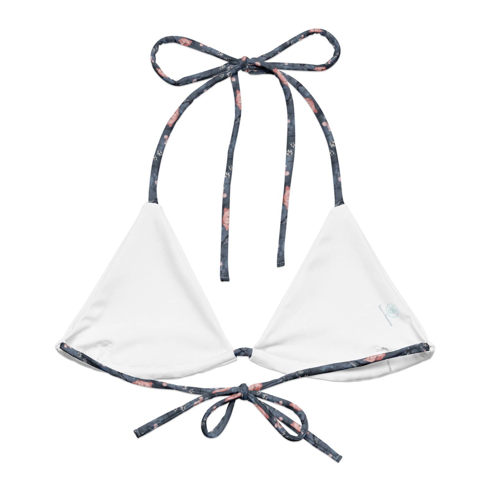 Dusky Gray Whale Eco String Bikini Top - Salinity Swimwear