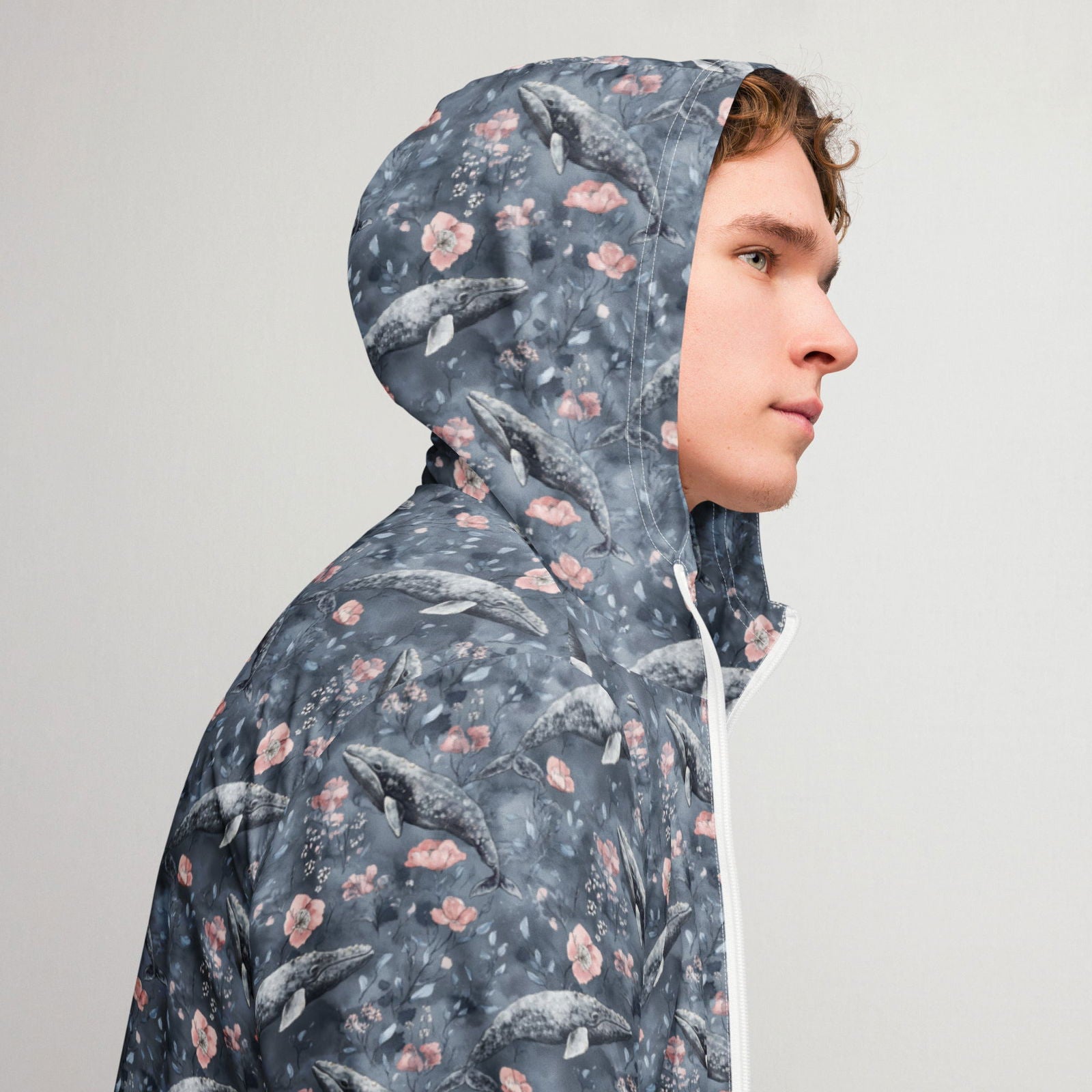 Dusky Gray Whale Men’s windbreaker - Salinity Swimwear -    - #tag1#