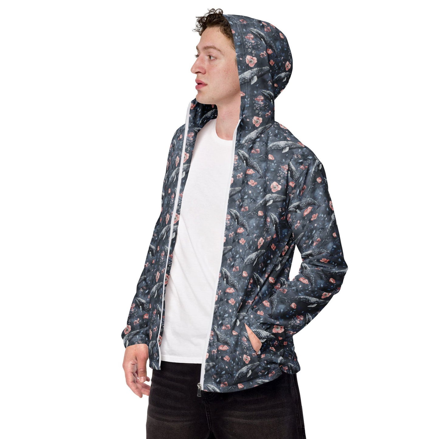 Dusky Gray Whale Men’s windbreaker - Salinity Swimwear -    - #tag1#