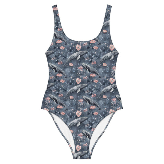 Dusky Gray Whale One-Piece Swimsuit - Salinity Swimwear