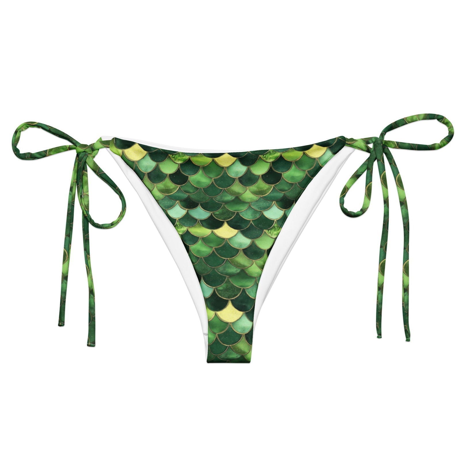 Emerald Siren Envy Eco String Bikini Bottom - Salinity Swimwear