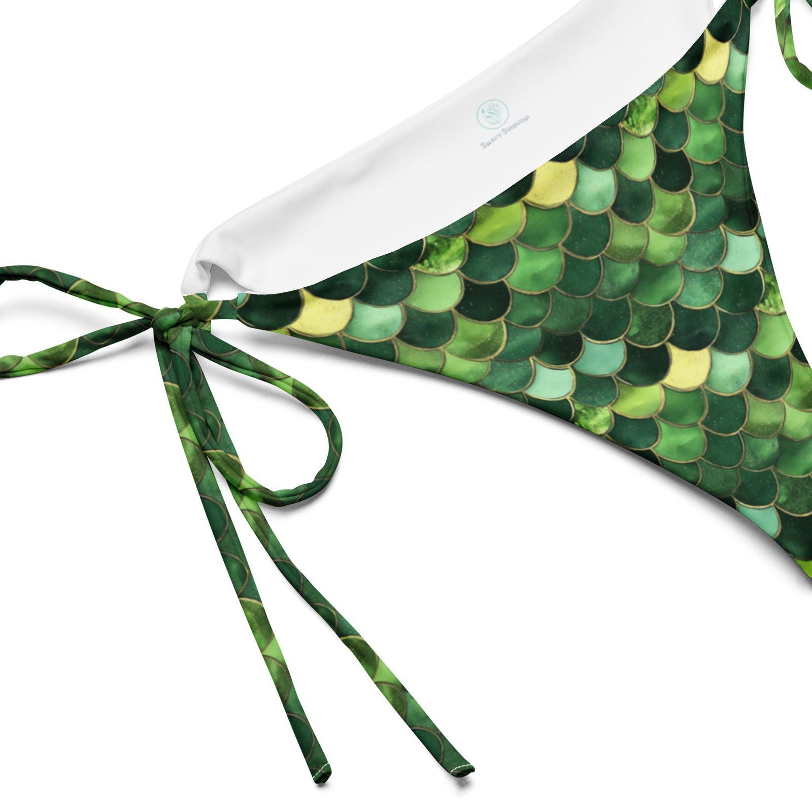 Emerald Siren Envy Eco String Bikini Bottom - Salinity Swimwear