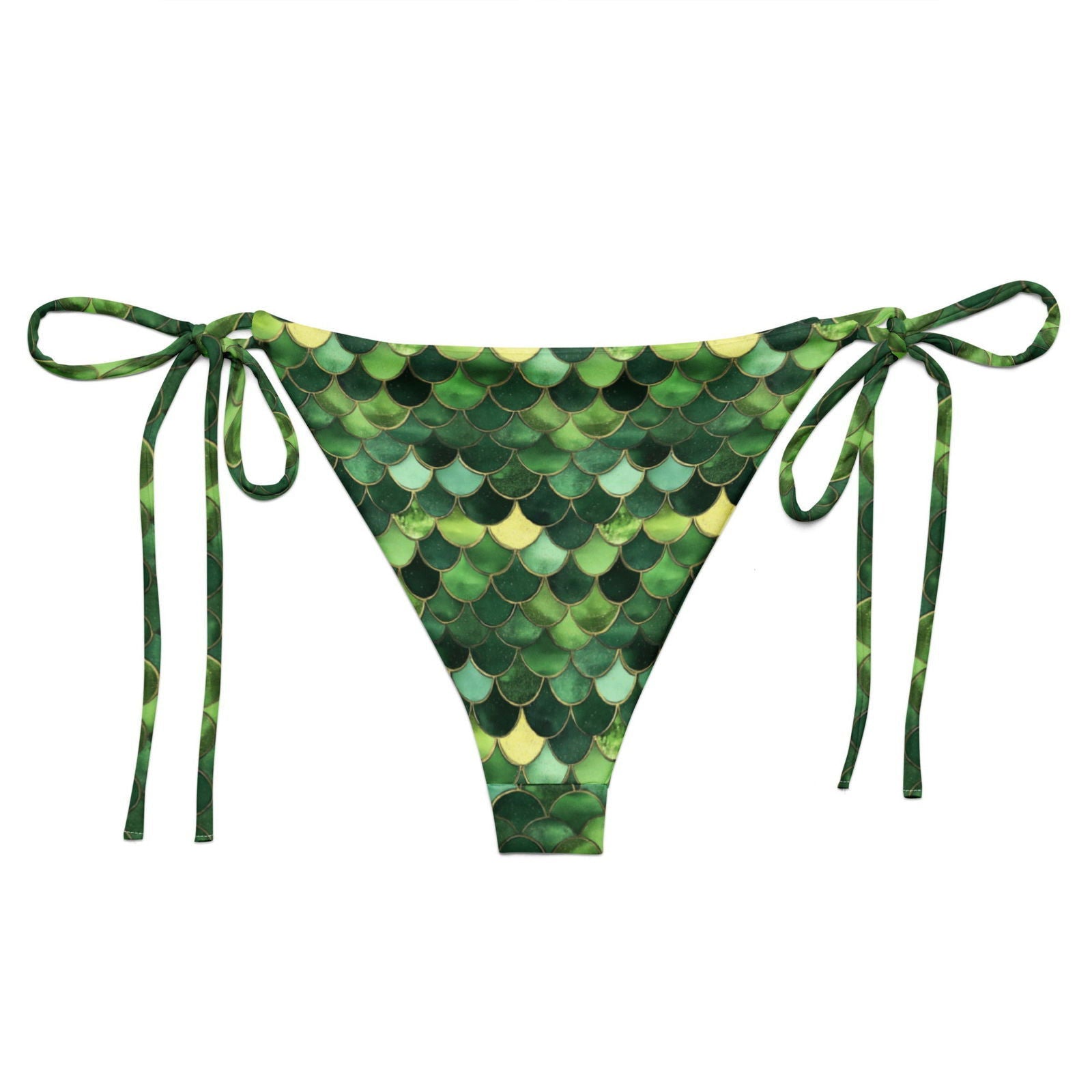 Emerald Siren Envy Eco String Bikini Bottom - Salinity Swimwear