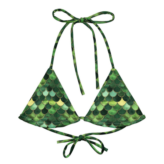 Emerald Siren Envy Eco String Bikini Top - Salinity Swimwear