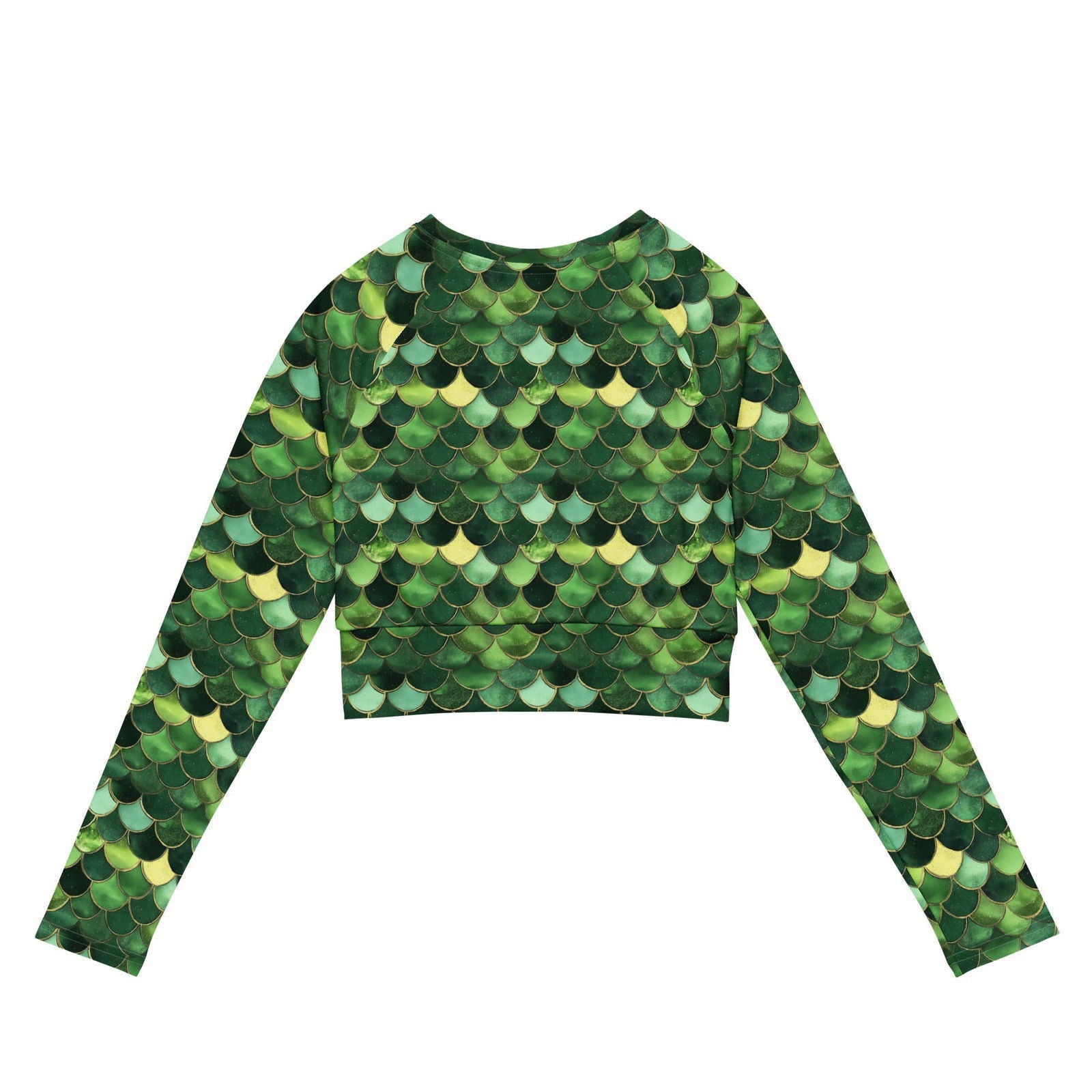 Emerald Siren Envy Long Sleeve Eco Cropped Rash Guard - Salinity Swimwear