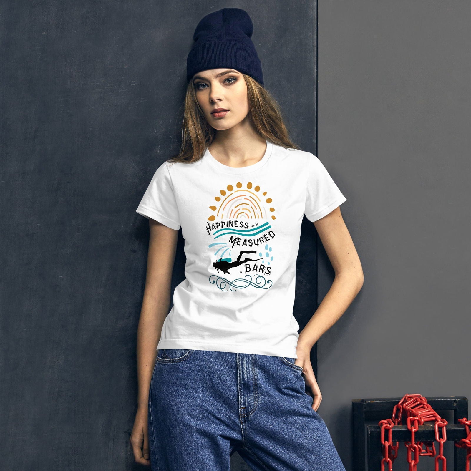 Happiness Can Be Measured in Bars Women's T-Shirt - Salinity Swimwear -    - #tag1#