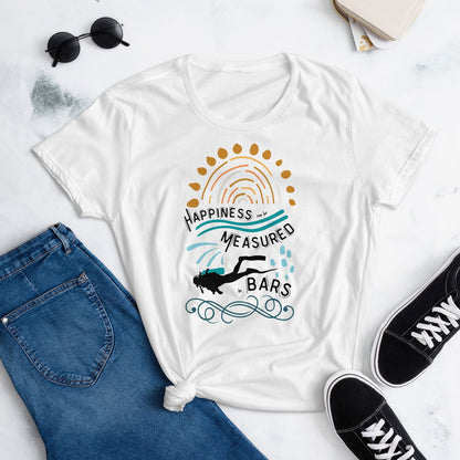 Happiness Can Be Measured in Bars Women's T-Shirt - Salinity Swimwear -    - #tag1#