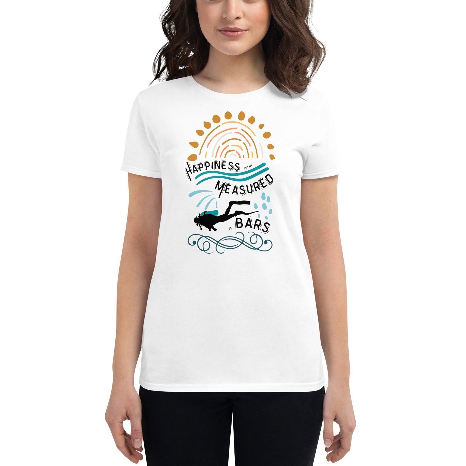 Happiness Can Be Measured in Bars Women's T-Shirt - Salinity Swimwear -    - #tag1#