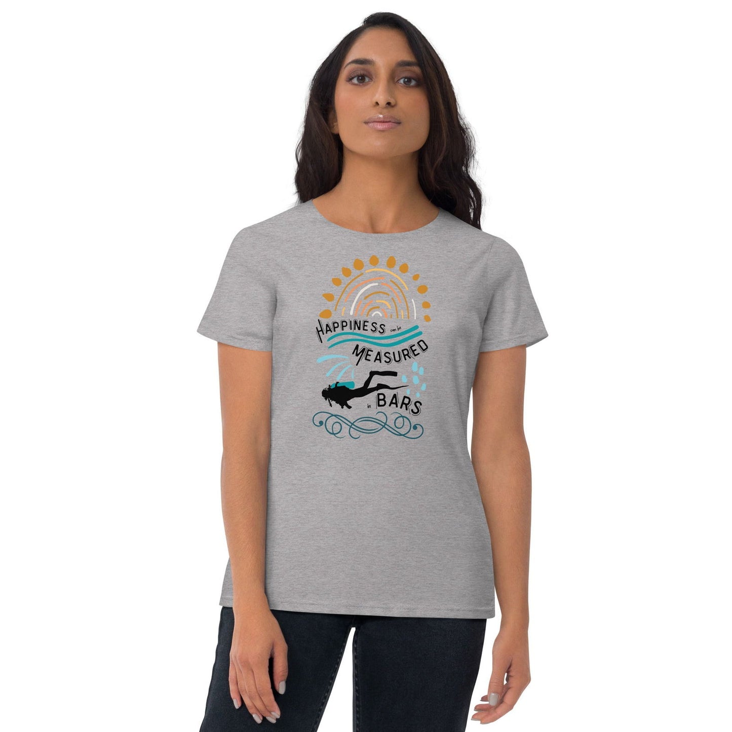Happiness Can Be Measured in Bars Women's T-Shirt - Salinity Swimwear -    - #tag1#