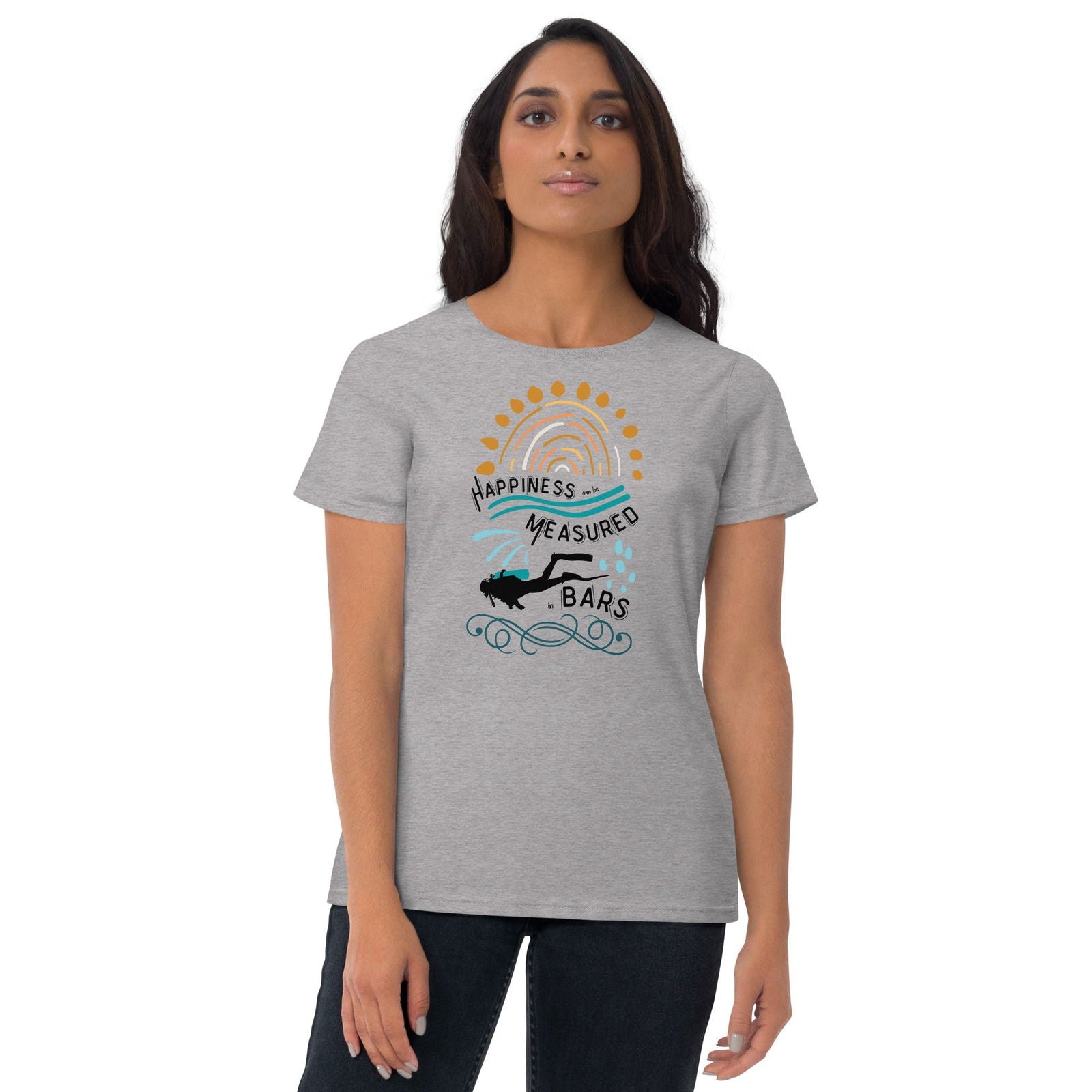 Happiness Can Be Measured in Bars Women's T-Shirt - Salinity Swimwear -    - #tag1#