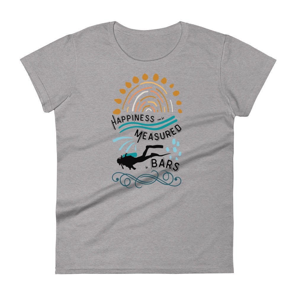 Happiness Can Be Measured in Bars Women's T-Shirt - Salinity Swimwear -    - #tag1#
