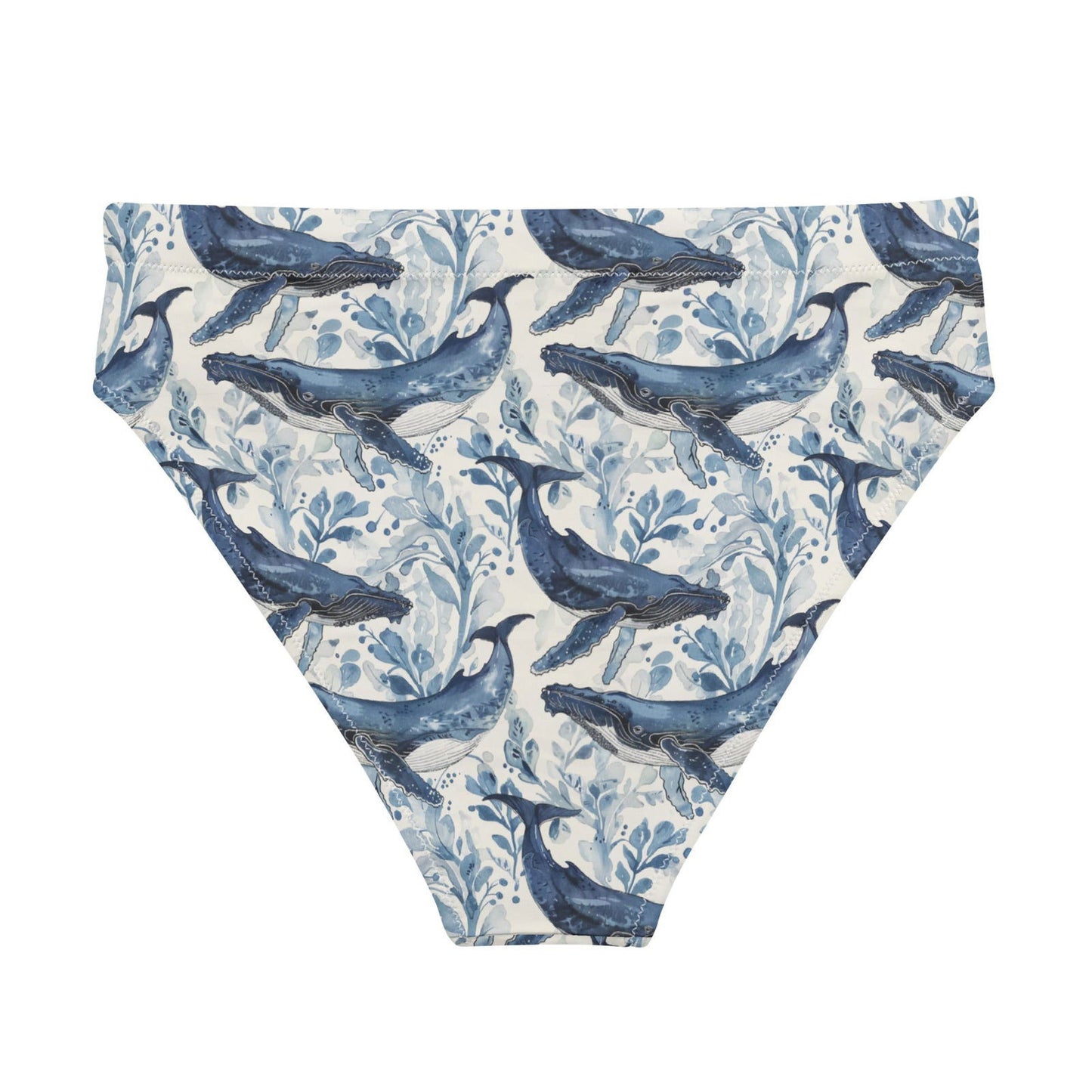 Humpback Whale Song Eco High-Waisted Bikini Bottom - Salinity Swimwear