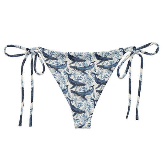 Humpback Whale Song Eco String Bikini Bottom - Salinity Swimwear