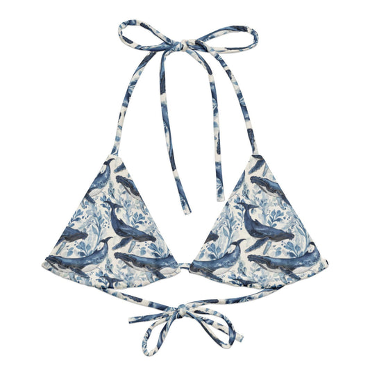 Humpback Whale Song Eco String Bikini Top - Salinity Swimwear