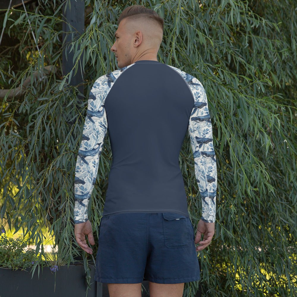 Humpback Whale Song Men's Rash Guard - Salinity Swimwear -    - #tag1#