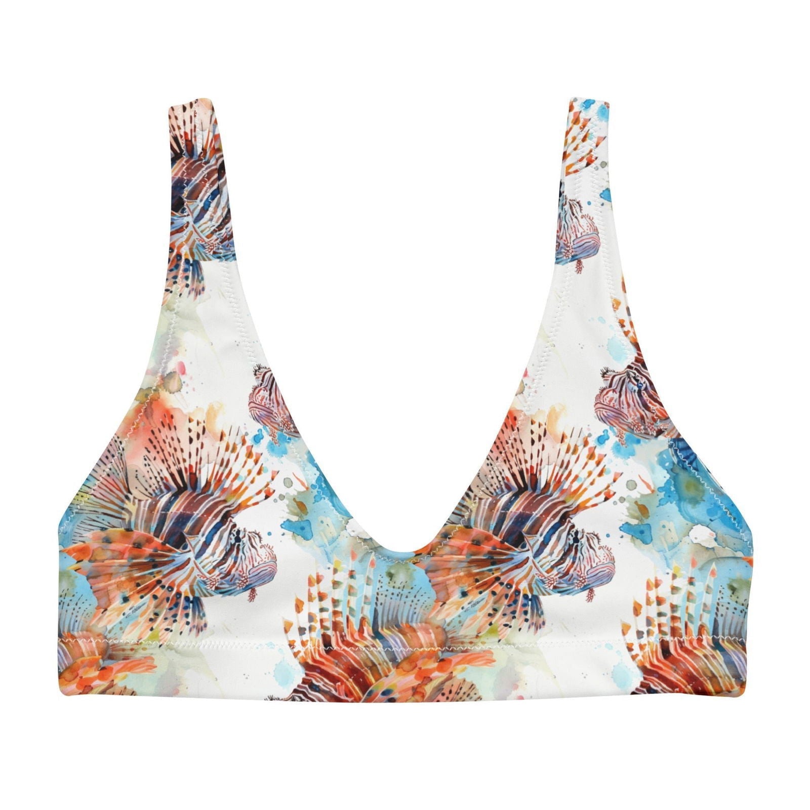 Invasive Lionfish Eco Bikini Top - Salinity Swimwear