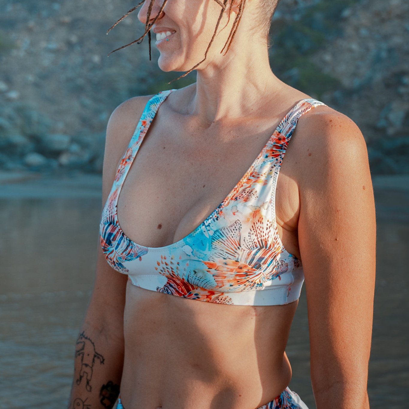 Invasive Lionfish Eco Bikini Top - Salinity Swimwear