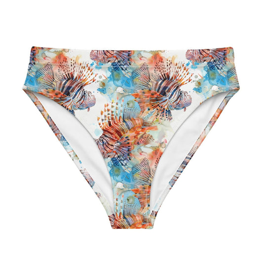 Invasive Lionfish Eco High-Waisted Bikini Bottom - Salinity Swimwear