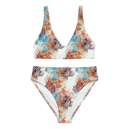 Invasive Lionfish Eco High-Waisted Bikini Set - Salinity Swimwear
