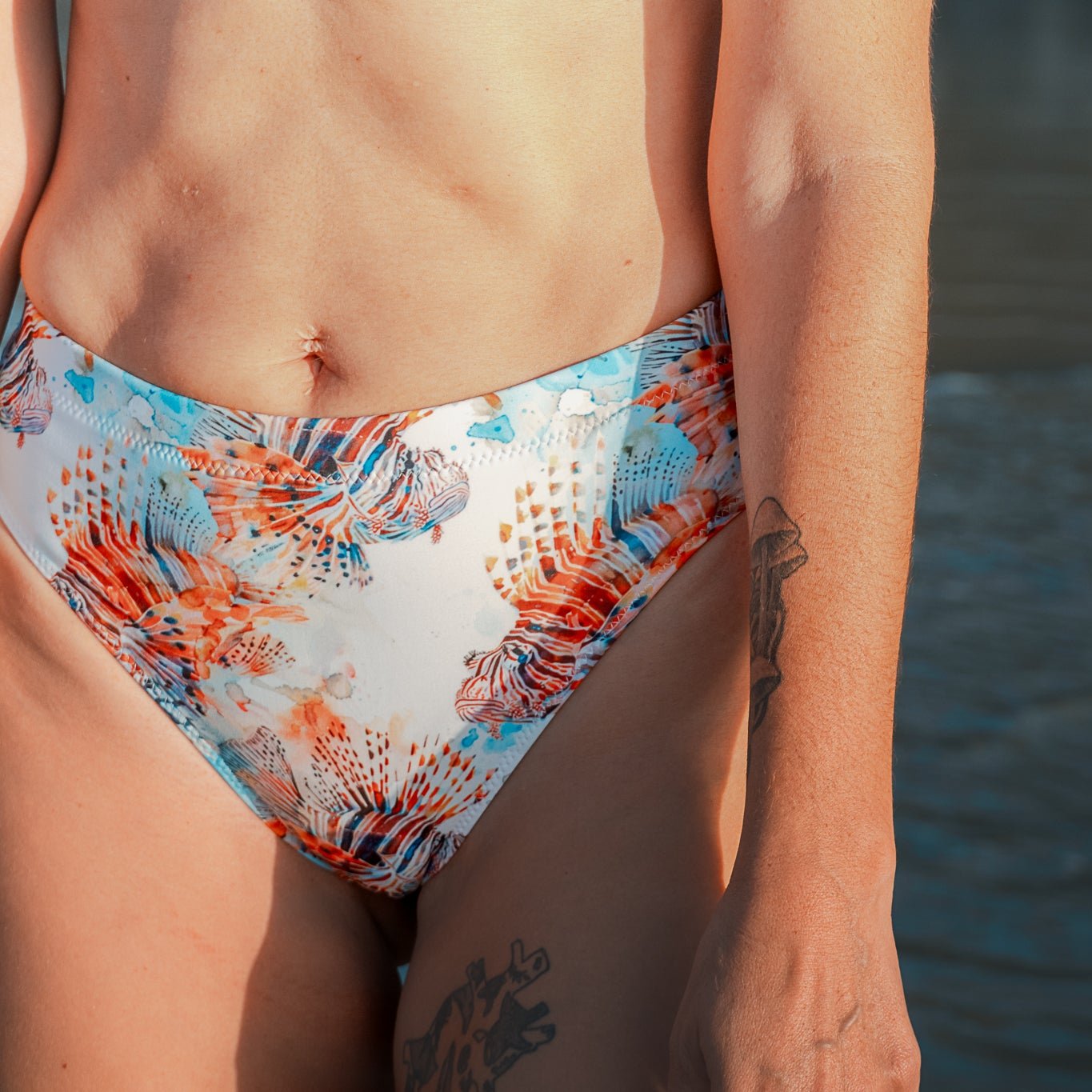 Invasive Lionfish Eco High-Waisted Bikini Set - Salinity Swimwear